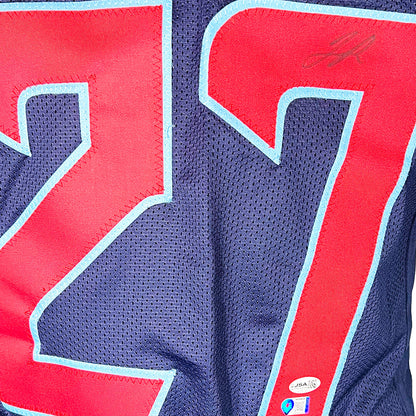 Woody Marks Signed Houston Color Rush Football Jersey (JSA)