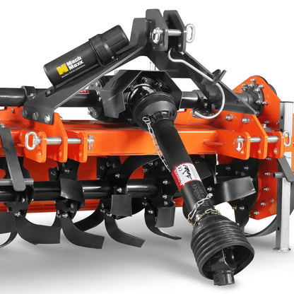 72 in Rotary Tiller,  3 Point Hitch Cat.1 & 2,  Gear Drive,  PTO Shaft Included with Slip Clutch,  35-70 HP,  MRT72
