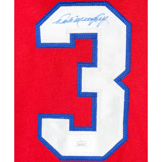Dale Murphy Signed Blue Ink Atlanta Red Throwback Baseball Jersey (JSA)