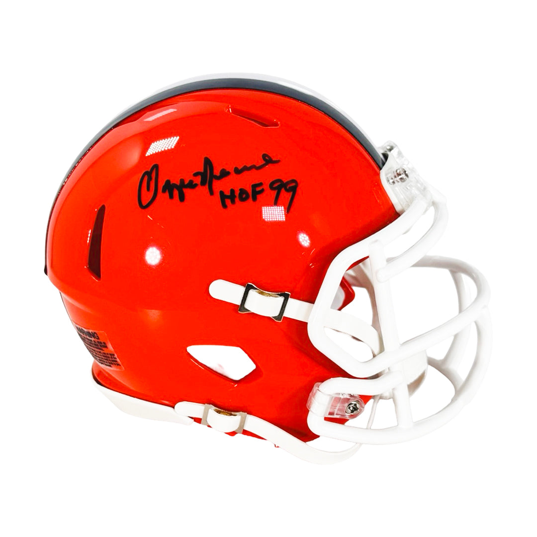 Ozzie Newsome Signed HOF 99 Inscription Cleveland Browns Throwback 75-05 Speed Mini Football Helmet (JSA)