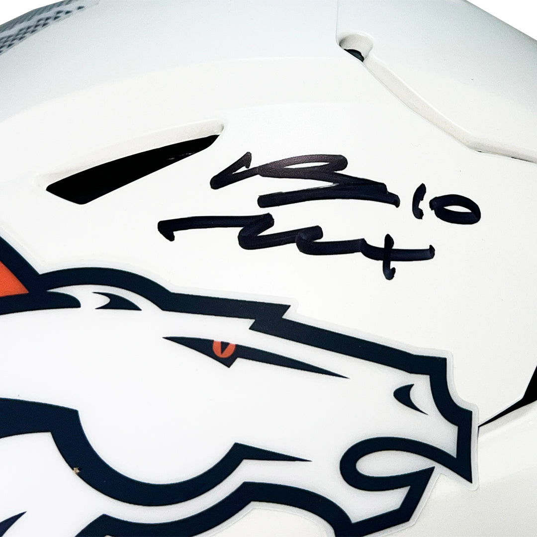 Bo Nix Signed Denver Broncos Alt 2024 SpeedFlex Full-Size Replica Football Helmet (Beckett)