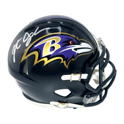 Jonathan Ogden Signed Baltimore Ravens Speed Mini Football Helmet (Beckett)