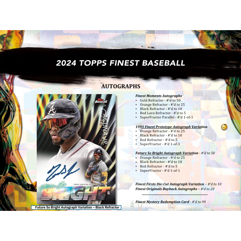 2024 Topps Finest Baseball Hobby Box