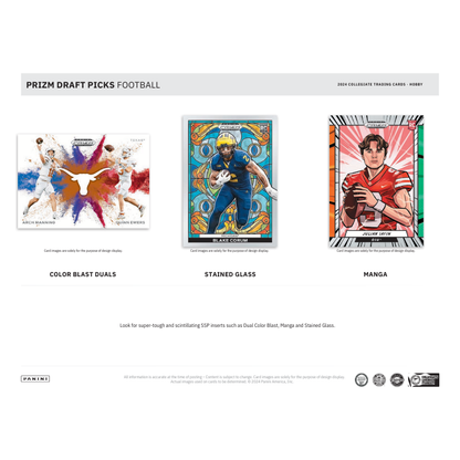 2024 Panini Prizm Draft Picks Collegiate Football Hobby 16 Box Case
