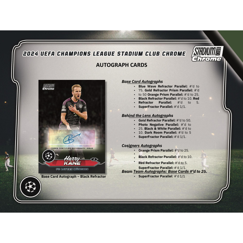 2023/24 Topps Stadium Club Chrome UEFA Soccer Hobby 12 Box Case
