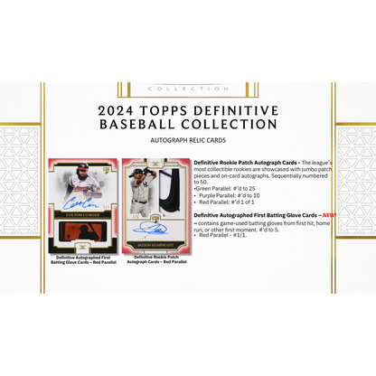 2024 Topps Definitive Baseball Hobby 2 Box Case