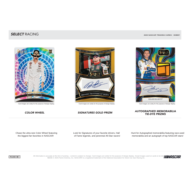 2025 Panini Select Racing Hobby 12 Box Case