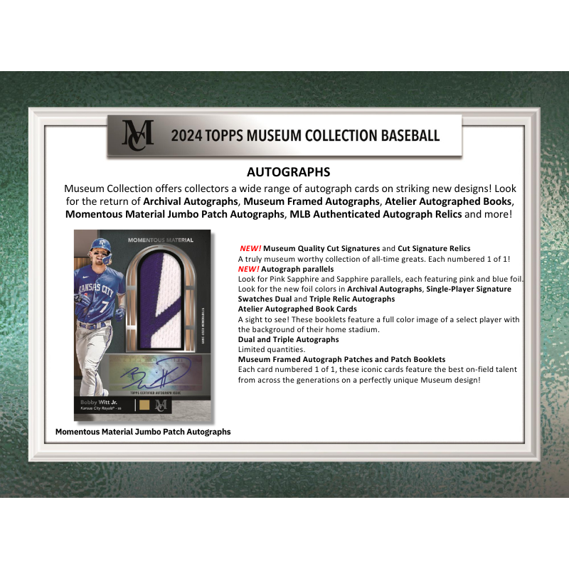 2024 Topps Museum Collection Baseball Hobby 12 Box Case