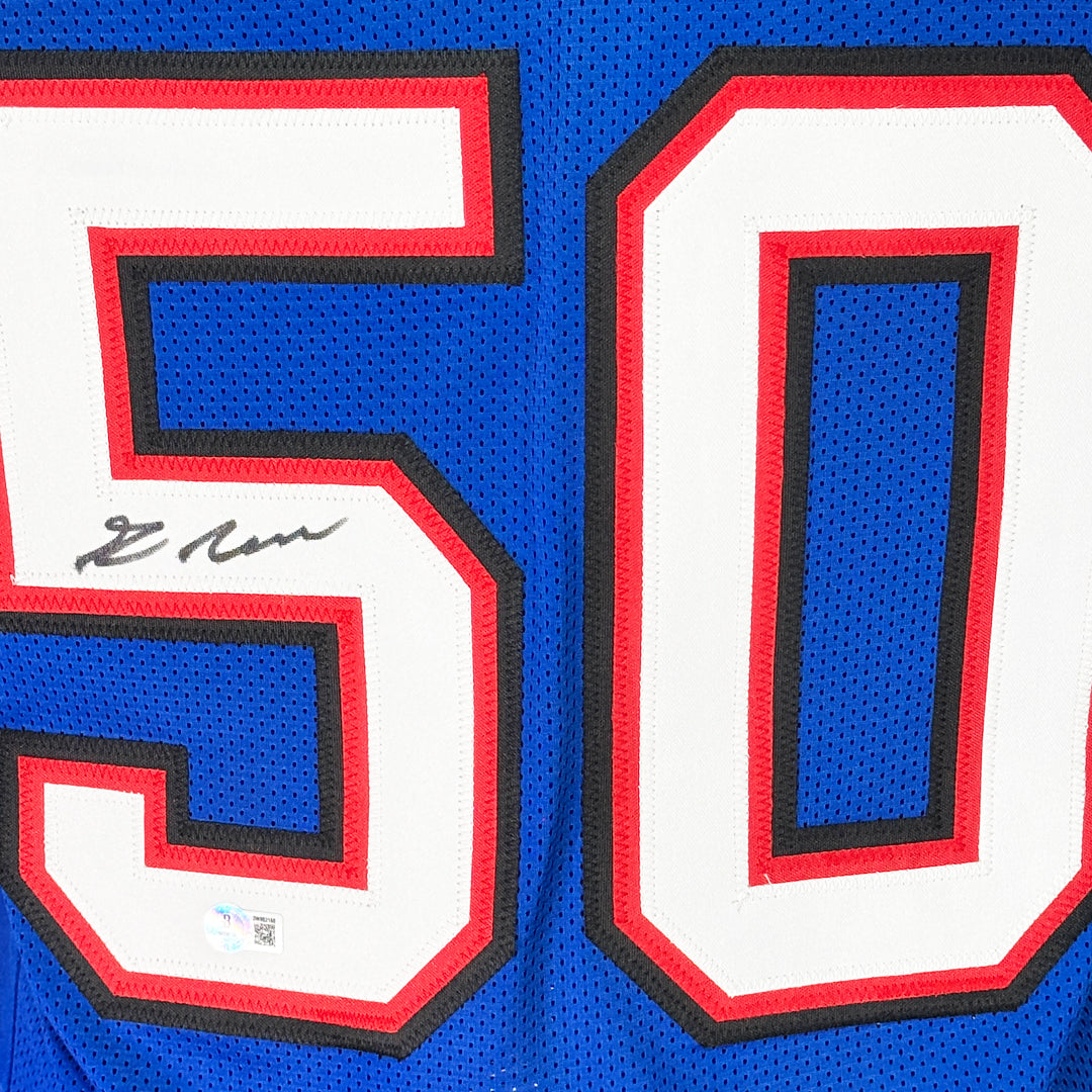 Greg Rousseau Signed Buffalo Blue Football Jersey (Beckett)