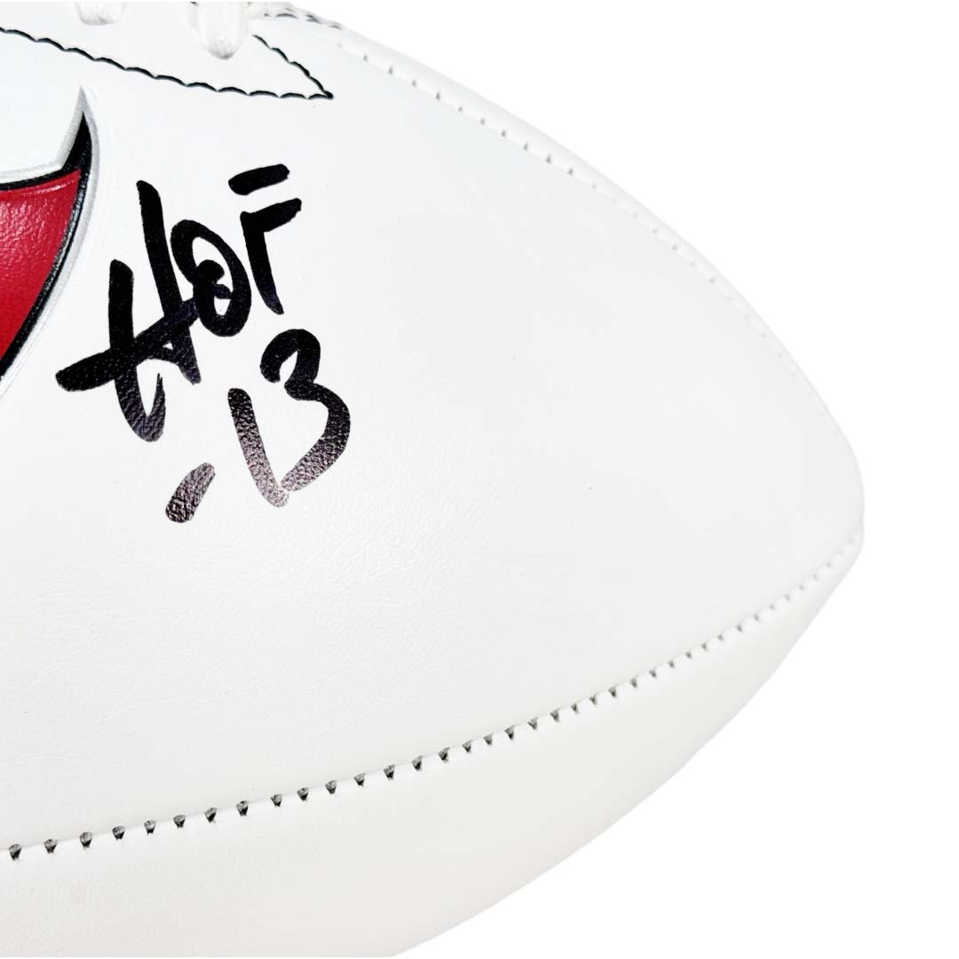 Warren Sapp Signed HOF 13 Inscription Tampa Bay Buccaneers Official NFL Team Logo Football (Beckett)