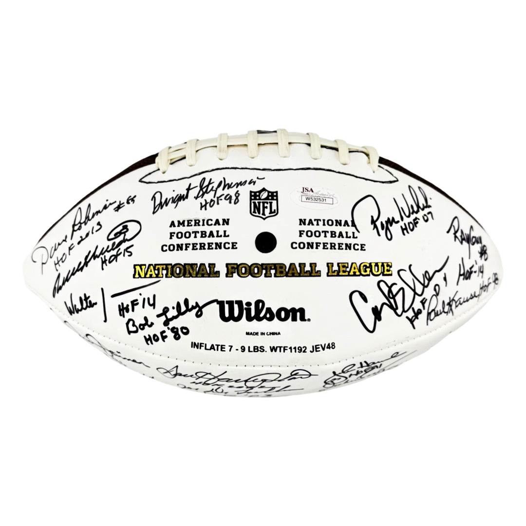 NFL Hall of Famers 36 Signature Authentic Wilson The Duke Leather NFL Football (JSA)