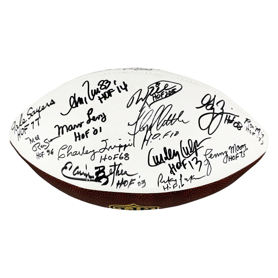 NFL Hall of Famers 36 Signature Authentic Wilson The Duke Leather NFL Football (JSA)