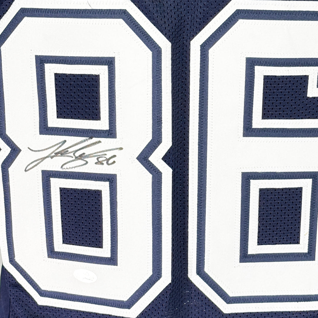 Luke Schoonmaker Signed Dallas Blue Football Jersey (JSA)