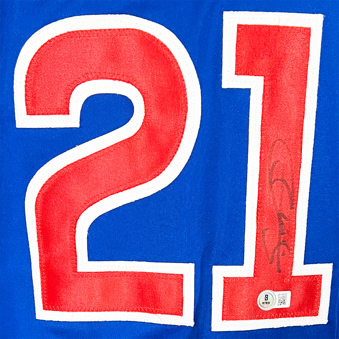 Sammy Sosa Signed Chicago Royal Blue Baseball Jersey (Beckett)