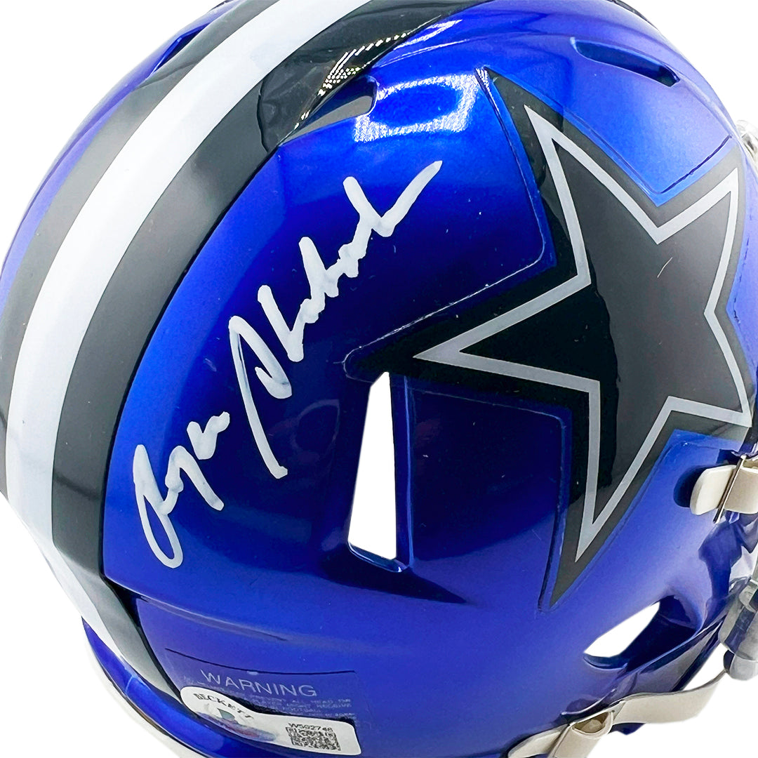 Roger Staubach Signed Dallas Cowboys Flash Mini Football Helmet (Beckett)