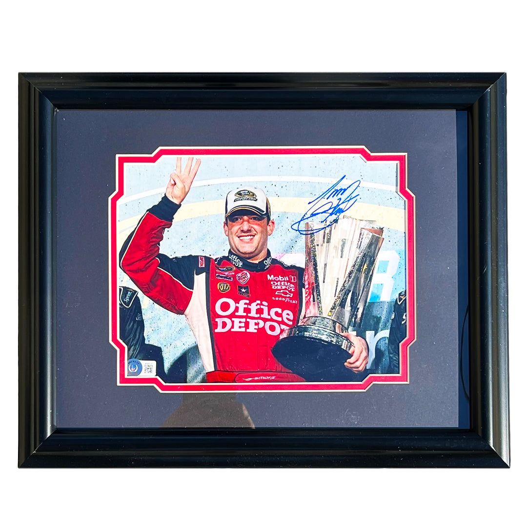 Tony Stewart Signed Pose 4 Racing Framed 8x10 Photo (Beckett)