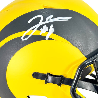 Jared Verse Signed Los Angeles Rams Rave Mini Football Helmet (Beckett)