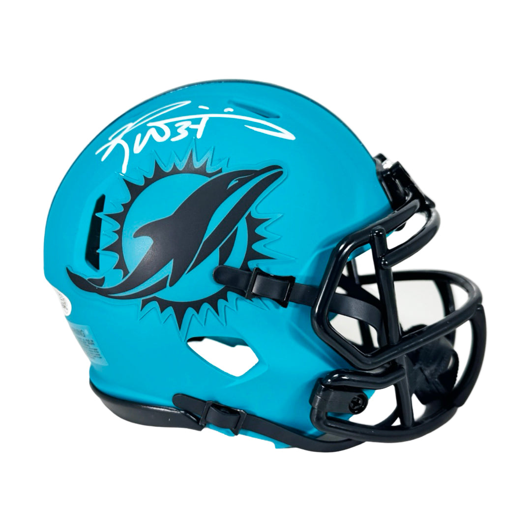 Ricky Williams Signed Miami Dolphins Rave Mini Football Helmet (JSA)