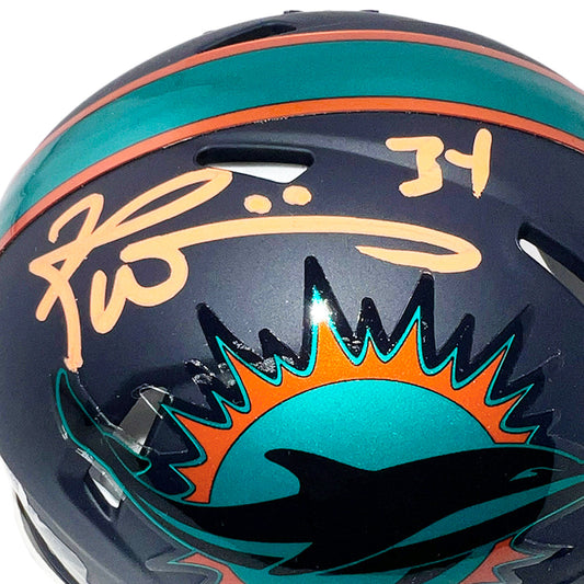 Ricky Williams Signed Miami Dolphins Rivalries Speed Mini Football Helmet (JSA)