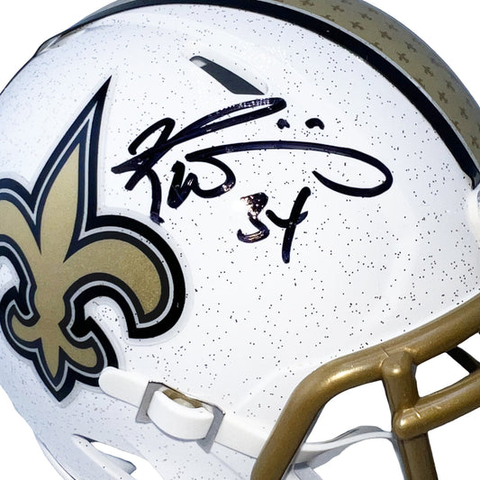 Ricky Williams Signed New Orleans Saints Alt 2025 Speed Mini Football Helmet (JSA)