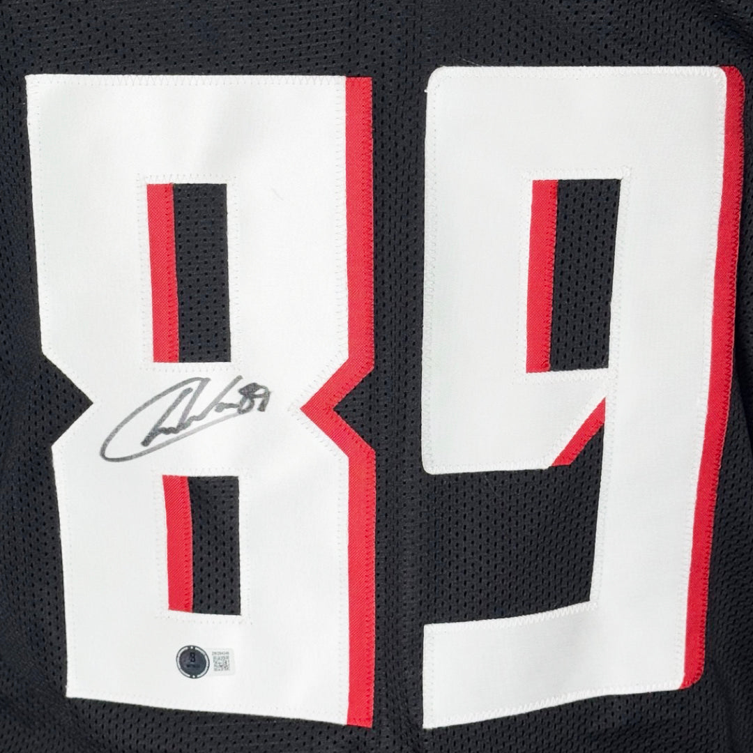 Charlie Woerner Signed Atlanta Black Football Jersey (Beckett)